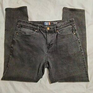 Copper & Oak Jeans Mens 33x30 (33x29) Gray Black Denim Straight Stretch